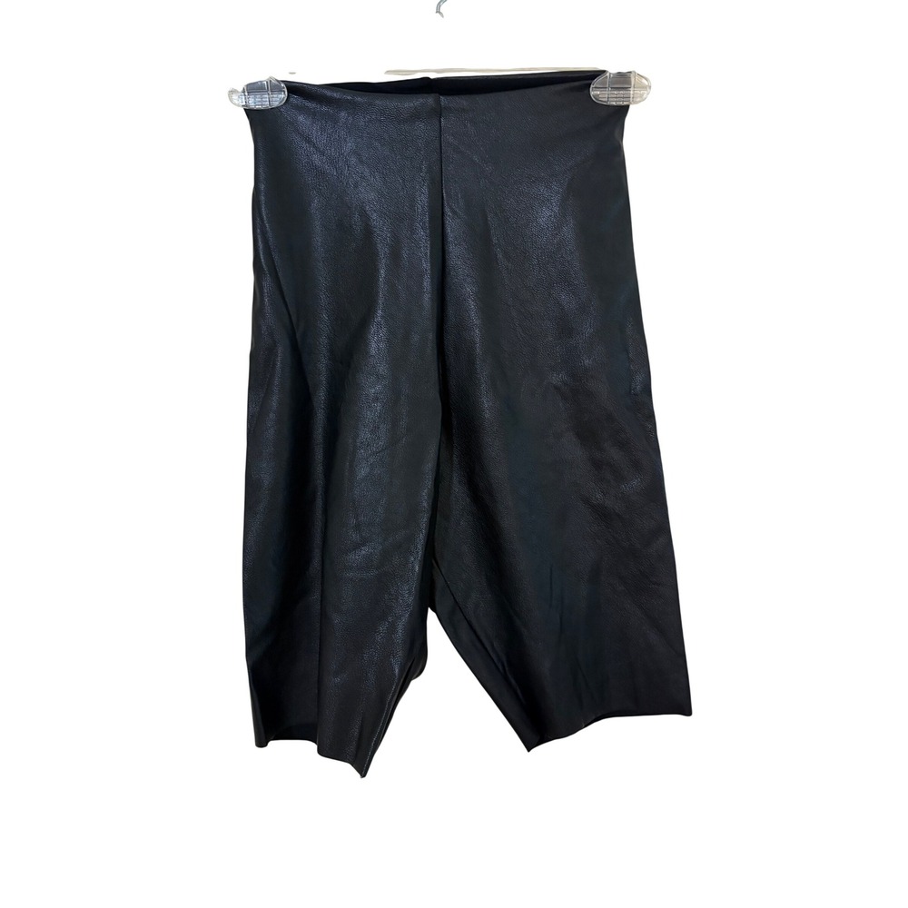 Commando Faux Leather Bike Short Black SLG30 High Rise Smoothing Shorts XS New